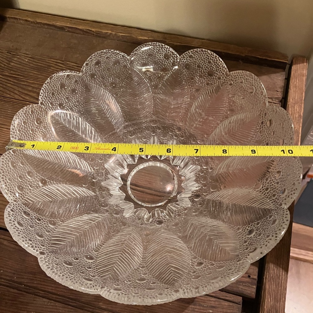 Heavy glass bowl